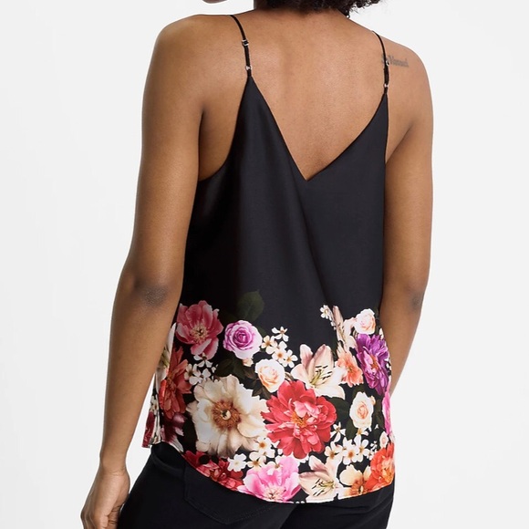 Express Floral V-Neck Downtown Cami - Picture 3 of 4